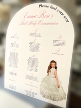 Perfectly Personalized Arched Seating Chart